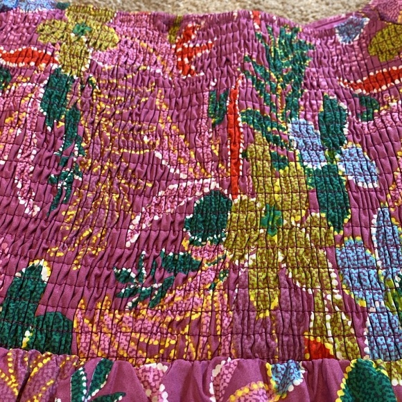 NWT Listicle Floral Puff Sleeve Tiered Smocked Maxi Poplin Cotton Dress LARGE - Picture 17 of 17